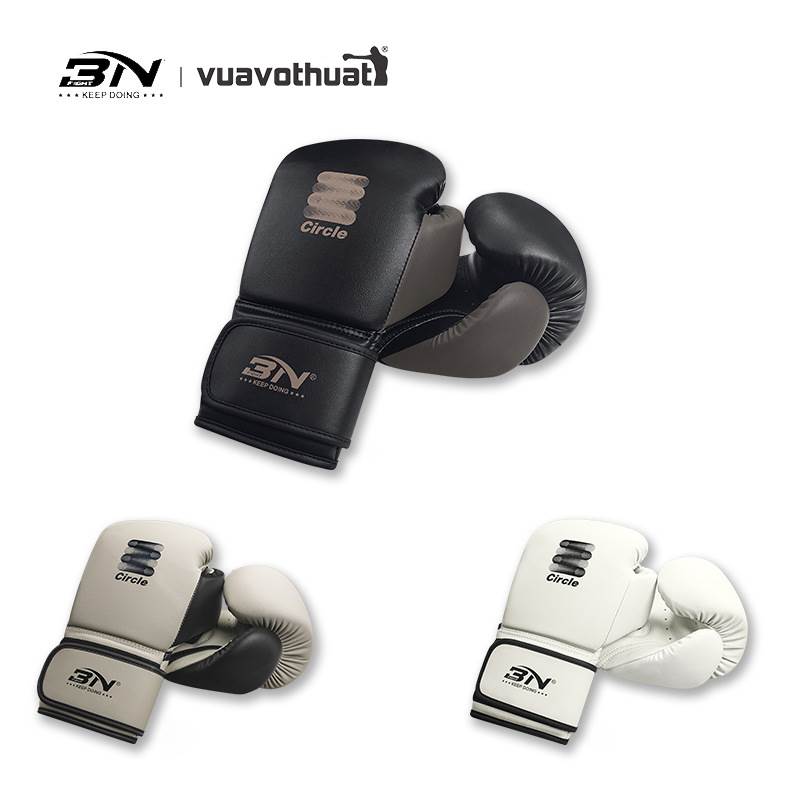 Găng tay Boxing BN Circle da Microfiber cao cấp Màu trắng 5 Găng tay Boxing BN Circle da Microfiber cao cấp