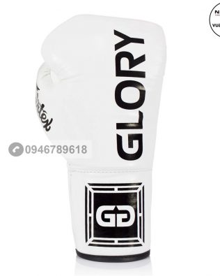 Găng Tay boxing Fairtex Bglg1 X Glory Competition Gloves – White – Lace up