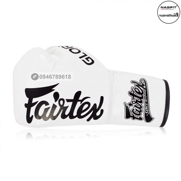 Gang Tay boxing Fairtex Bglg1 X Glory Competition Gloves White Lace up 2
