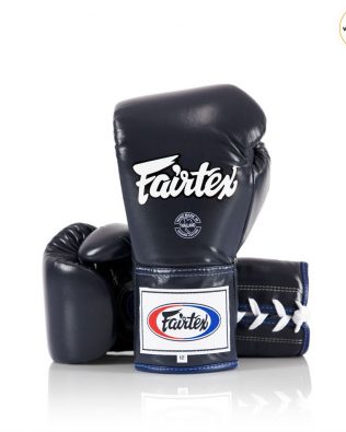 Găng Tay Boxing Fairtex BGL6 Pro Competition Gloves Locked Thumb (Leather) – Màu Xanh