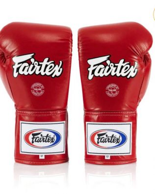 Găng Tay Boxing Fairtex BGL6 Pro Competition Gloves Locked Thumb (Leather) – Màu Đỏ