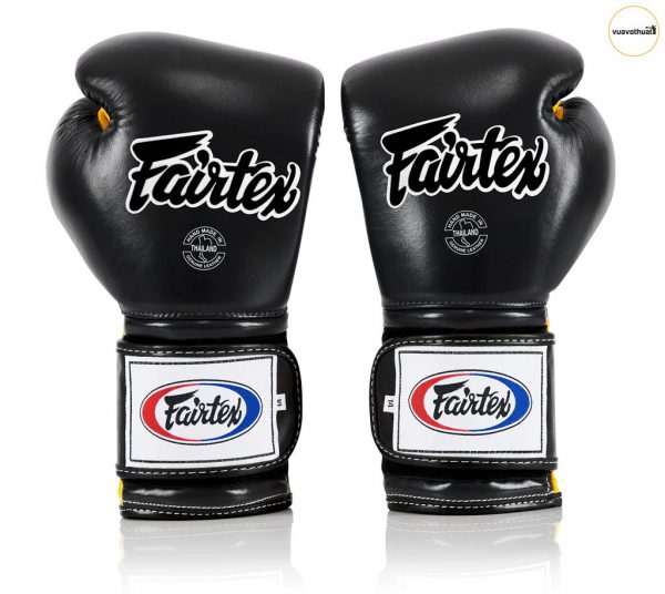 Găng Tay Fairtex Bgv9 Mexican Style Boxing Gloves - Black Yellow
