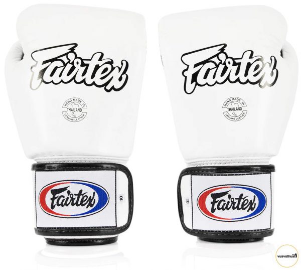Găng Tay Boxing Fairtex Bgv1 Tight Fit Muay Thai/Boxing Gloves - Trắng