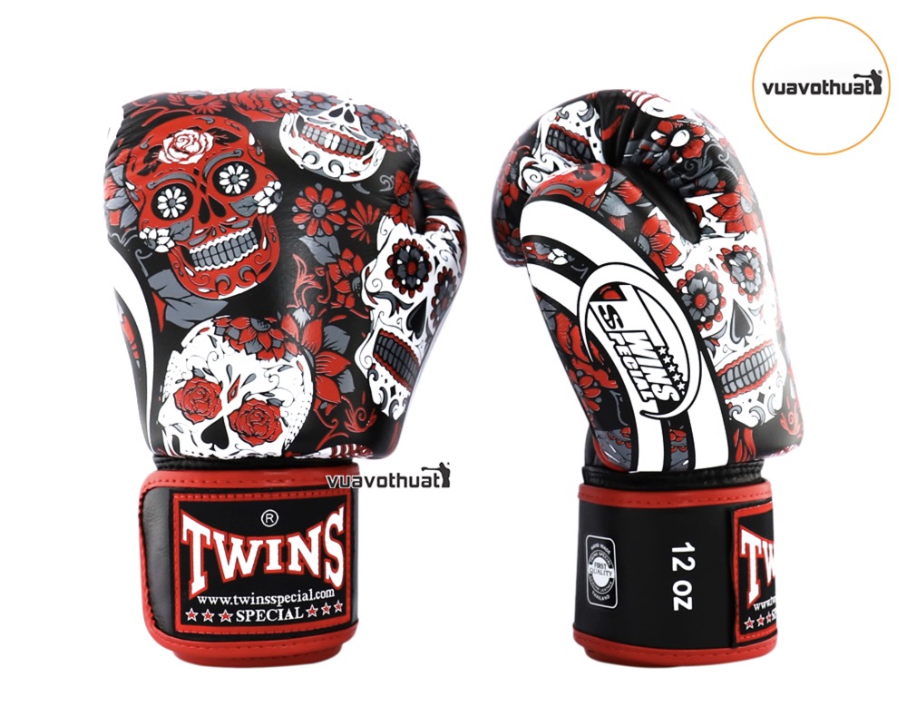 Găng tay Twins Skull FBGVL3-53 Los Muertes Boxing Gloves | Đỏ