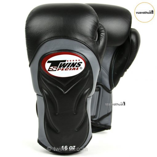Găng tay Twins BGVL6 Muay Thai Boxing Gloves Deluxe Sparring | Black Grey