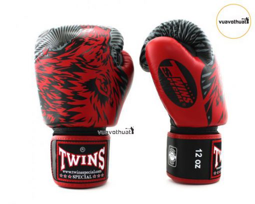Găng tay Twins FBGVL3-50 Wolf Boxing Gloves - Sói Đỏ