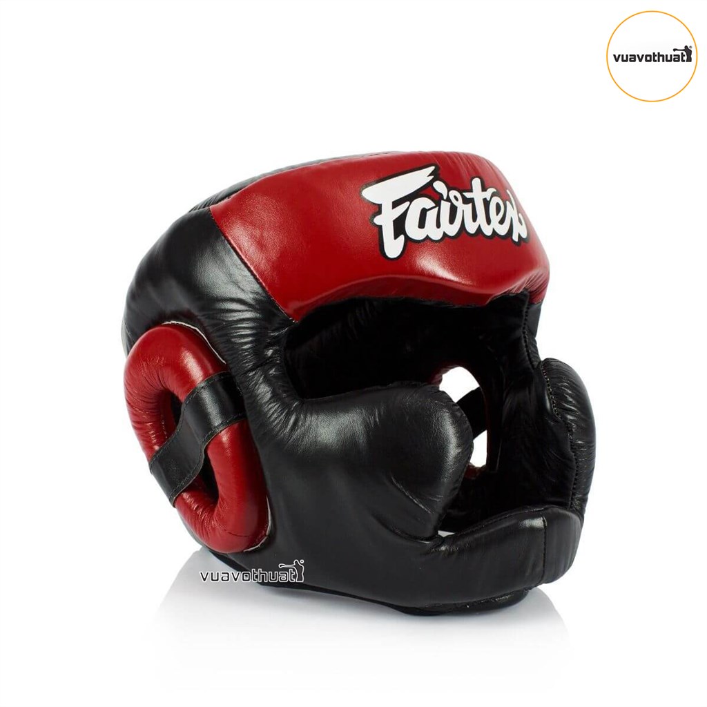 Giáp Bảo Hộ Đầu Fairtex Hg13 Full Coverage Head Gear Lace-Up - Red