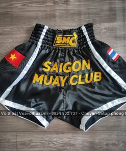 Quần Short Muay Thai Logo riêng cho Câu lạc bộ Saigon Muay Club SMC | Đạt Hòa Plastic