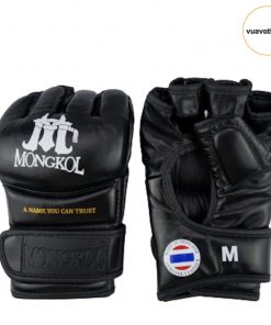 Găng MMA Mongkol Da bò Thái Lan chính hãng | Màu đen
