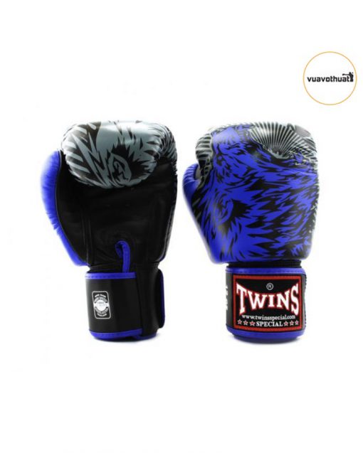 Găng tay Twins FBGVL3-50 Wolf Boxing Gloves - Sói Xanh