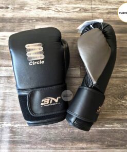 Găng tay Boxing BN Circle da Microfiber cao cấp Màu đen 3 gang tay boxing bn circle da microfiber cao cap 8